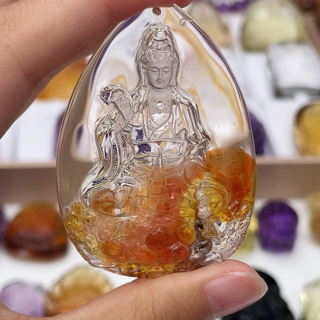 项链水晶未镶嵌定制吊坠观音