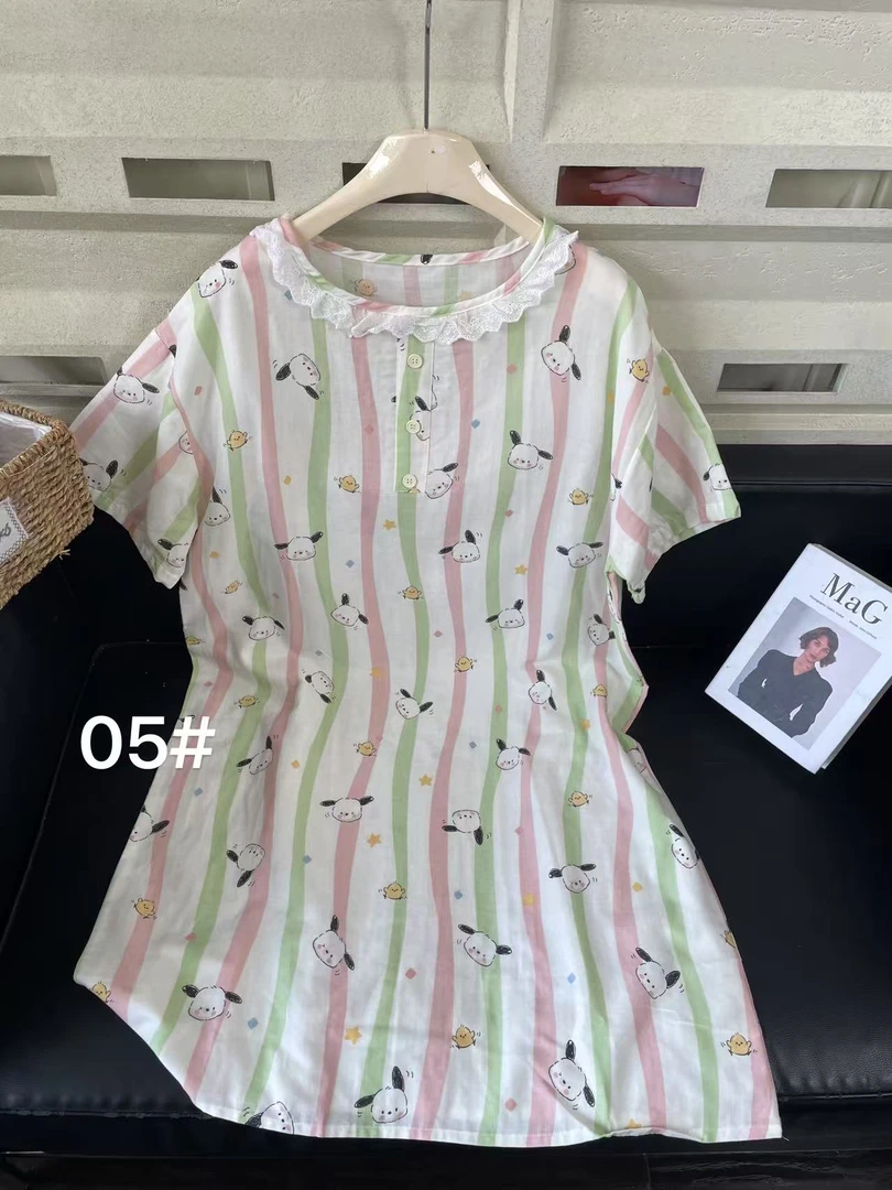 『雨美 Show』3022花边条纹小狗长裙05