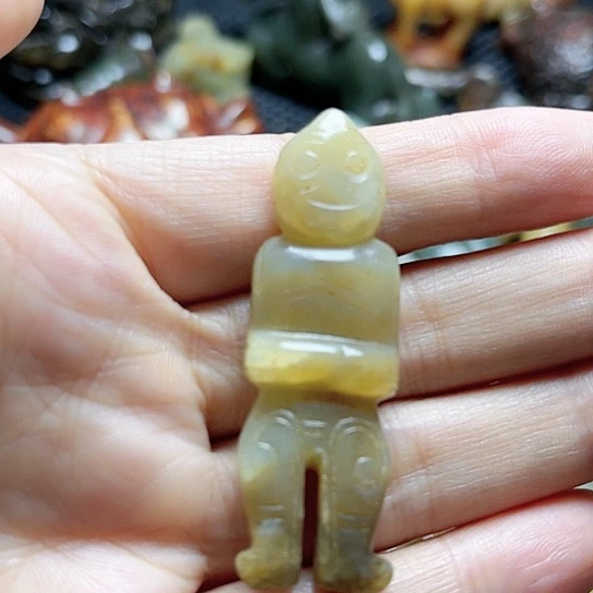 白玉菩提吊坠摆件