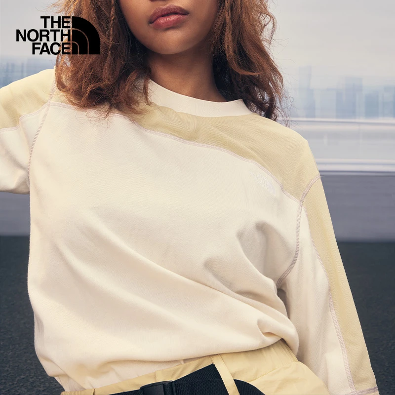 北面UE设计师款女拼接短袖T恤休闲运动流光风TheNorthFace|8CM0