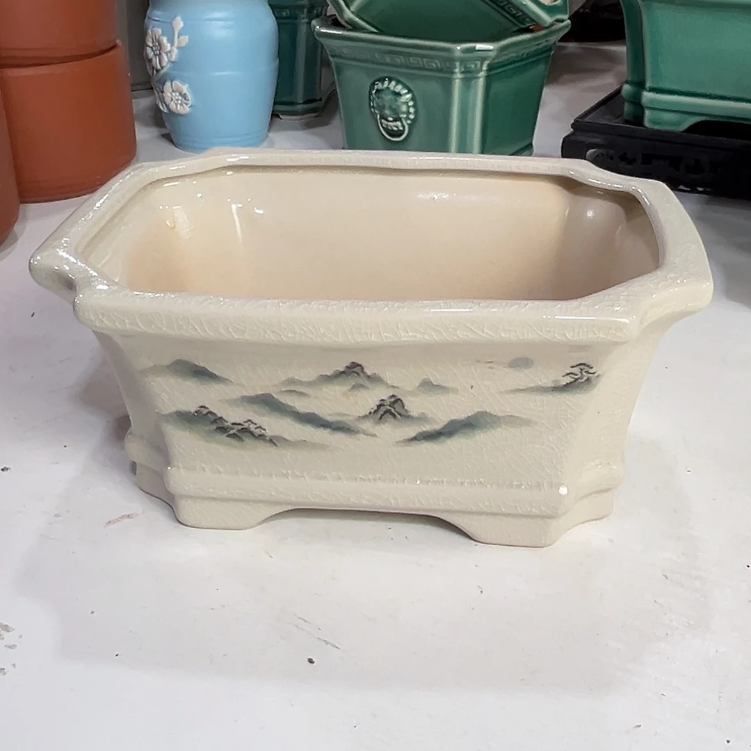 陶瓷绿植多肉微瑕花盆口径20-15*9.5