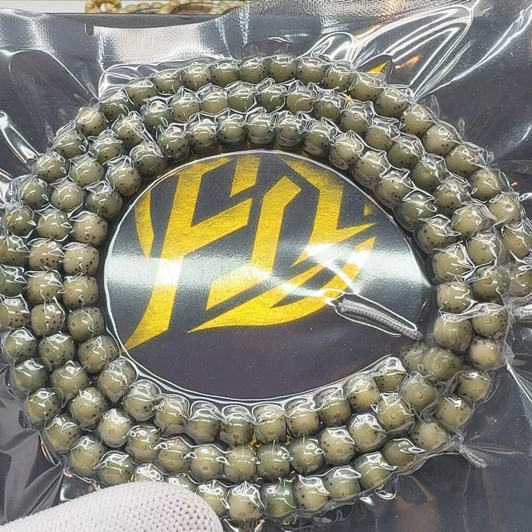 吊坠星月菩提221一物一图糯冰帝王绿大眼睛通体7桶108