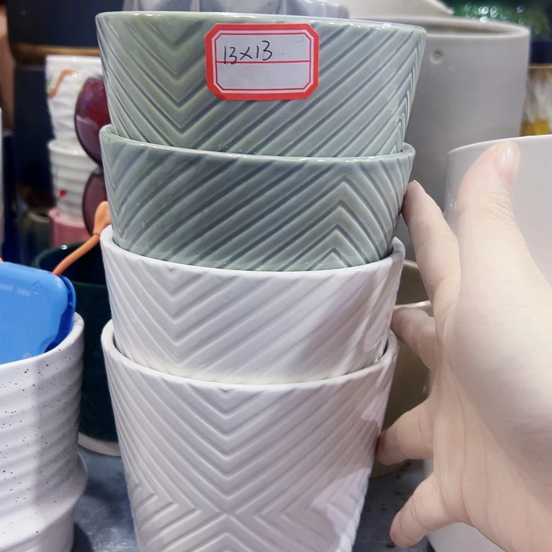 外贸尾单陶瓷花盆凑单10米包邮