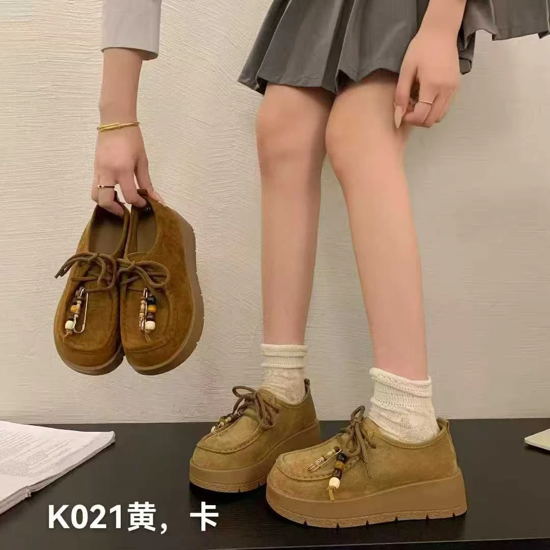K021新款平底百搭博肯女鞋子