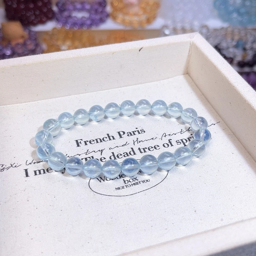 水晶手串未镶嵌再****.天然水晶8.7m