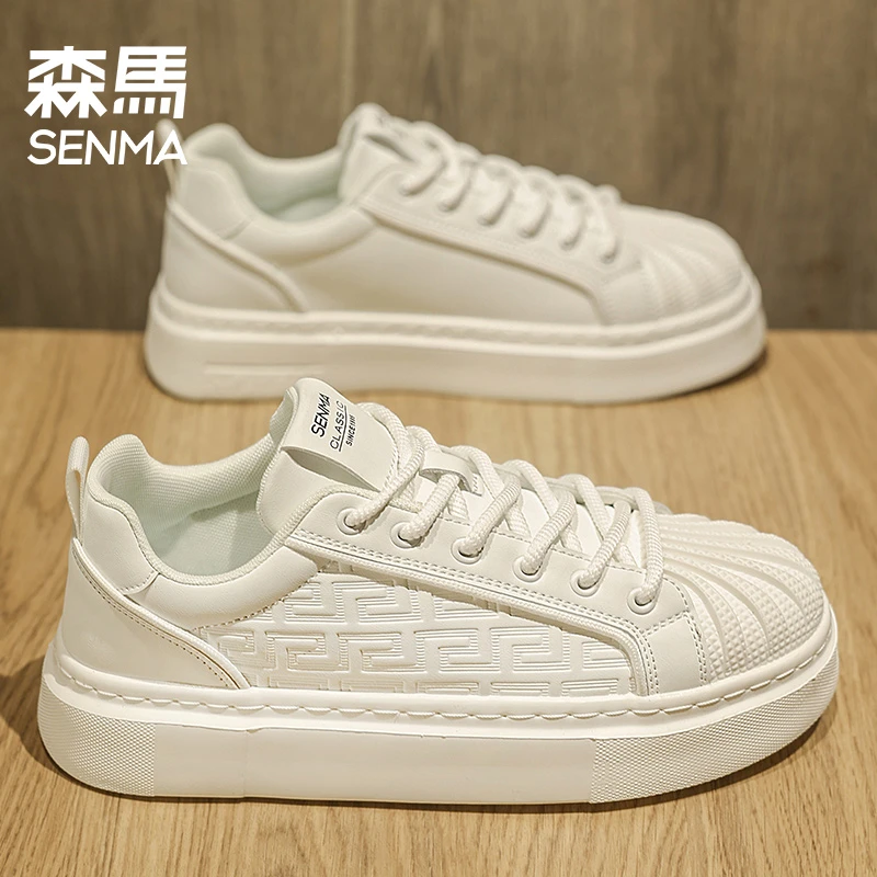 SENMA/森马男士休闲运动百搭透气潮流韩版厚底低帮春季学生板鞋