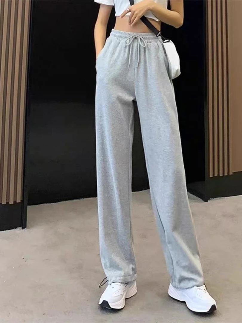 【YZ•衣系列】NN3346-时尚女装设计感休闲裤薄款直筒高腰显瘦