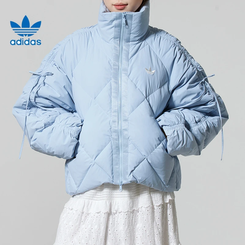 阿迪达斯官方三叶草立领羽绒服女装冬季户外保暖运动外套KC2612