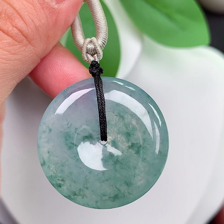 颈饰未镶嵌翡翠平安扣 31.3x6.2mm