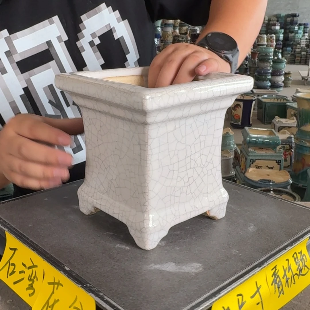 。一风堂石湾花盆 釉色微瑕 内12*13