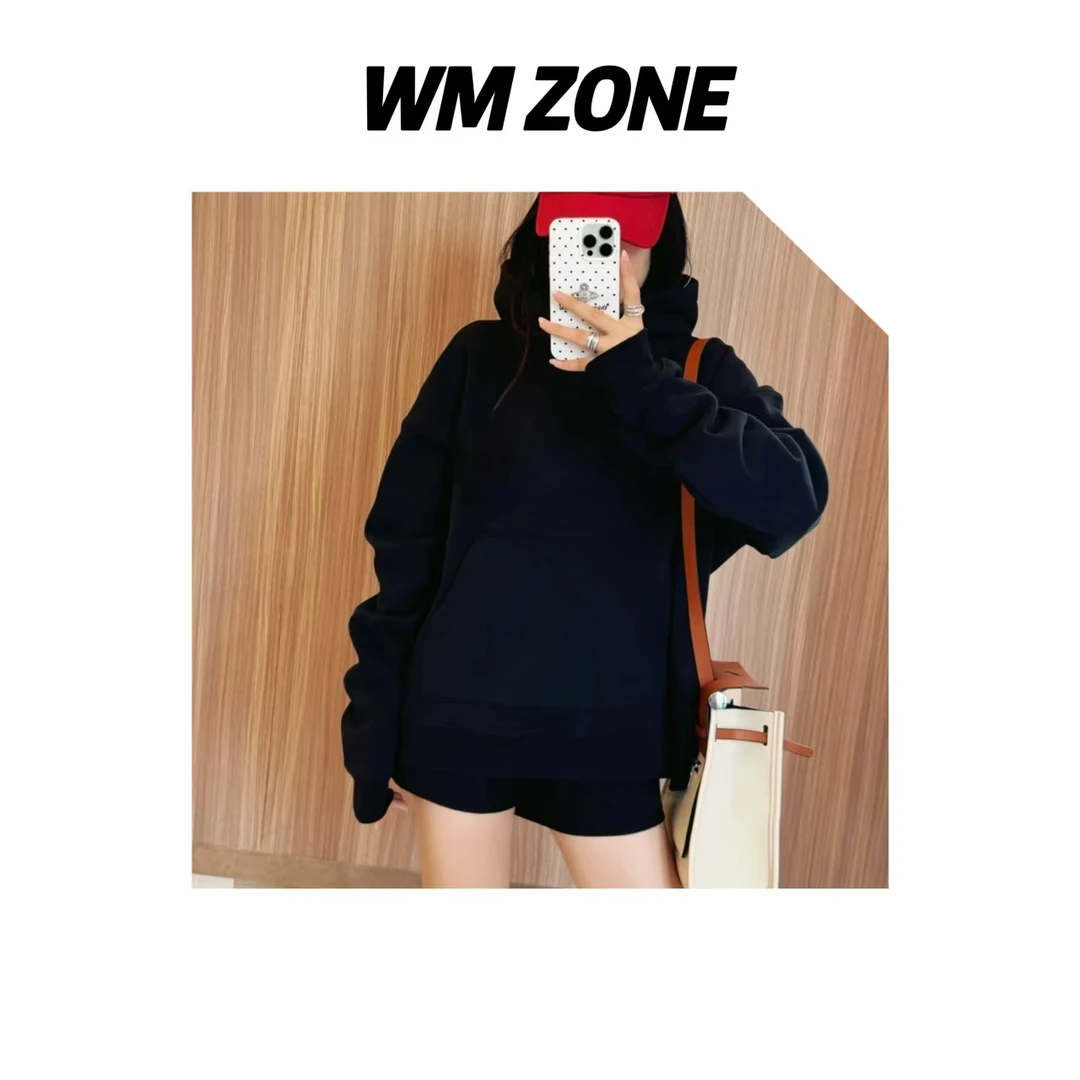 WM 4-4-2962 时尚烫钻连帽拉绒卫衣