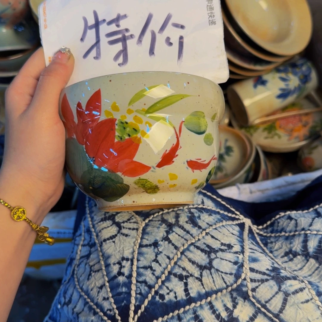 瓷片景德镇陶瓷手工手绘