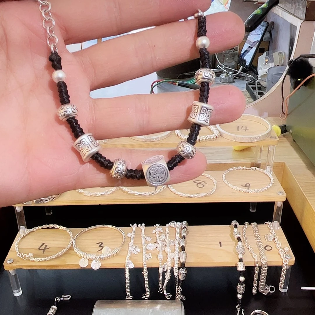 无足银足银999手工编织手链