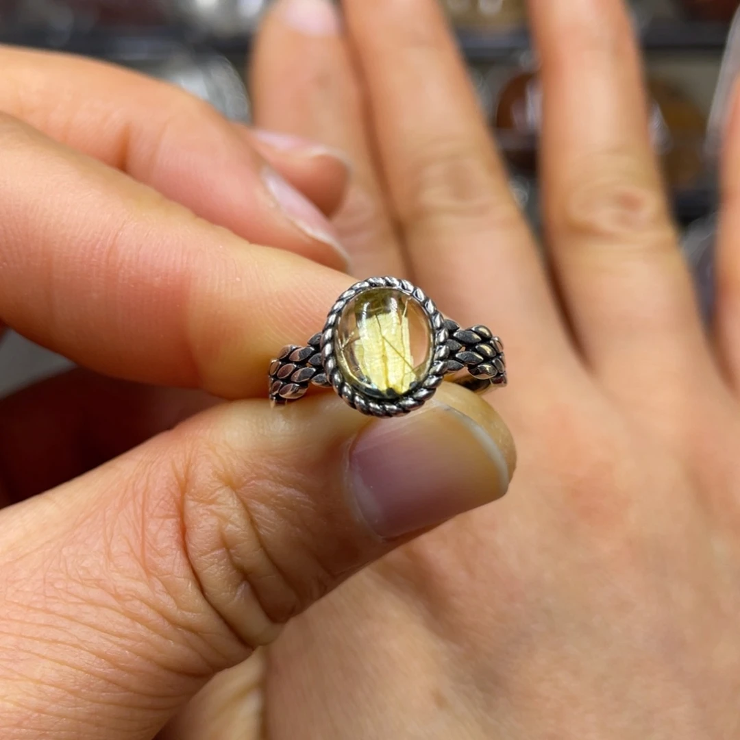 【闪购商品】水晶珠宝半成品银S925镶嵌戒指