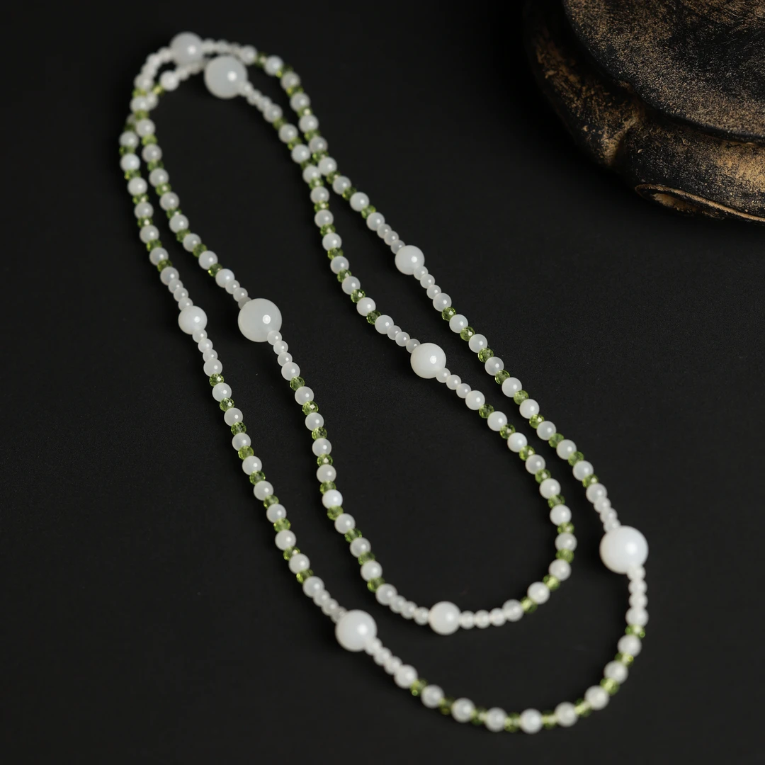 一团和气 | 严选精品和田玉青海白玉项链