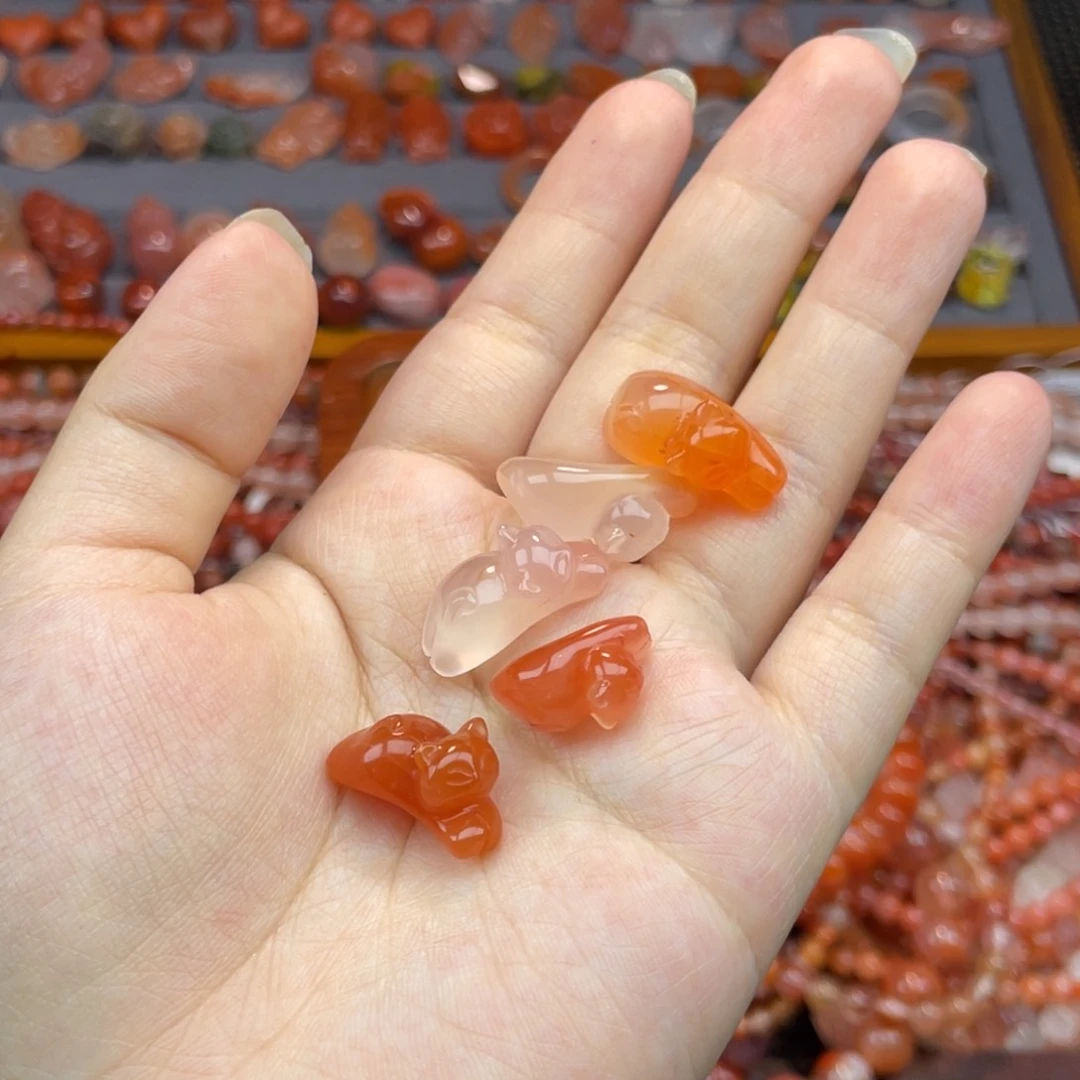 未镶嵌南红玛瑙珠宝半成品分****?趴趴猫组合2