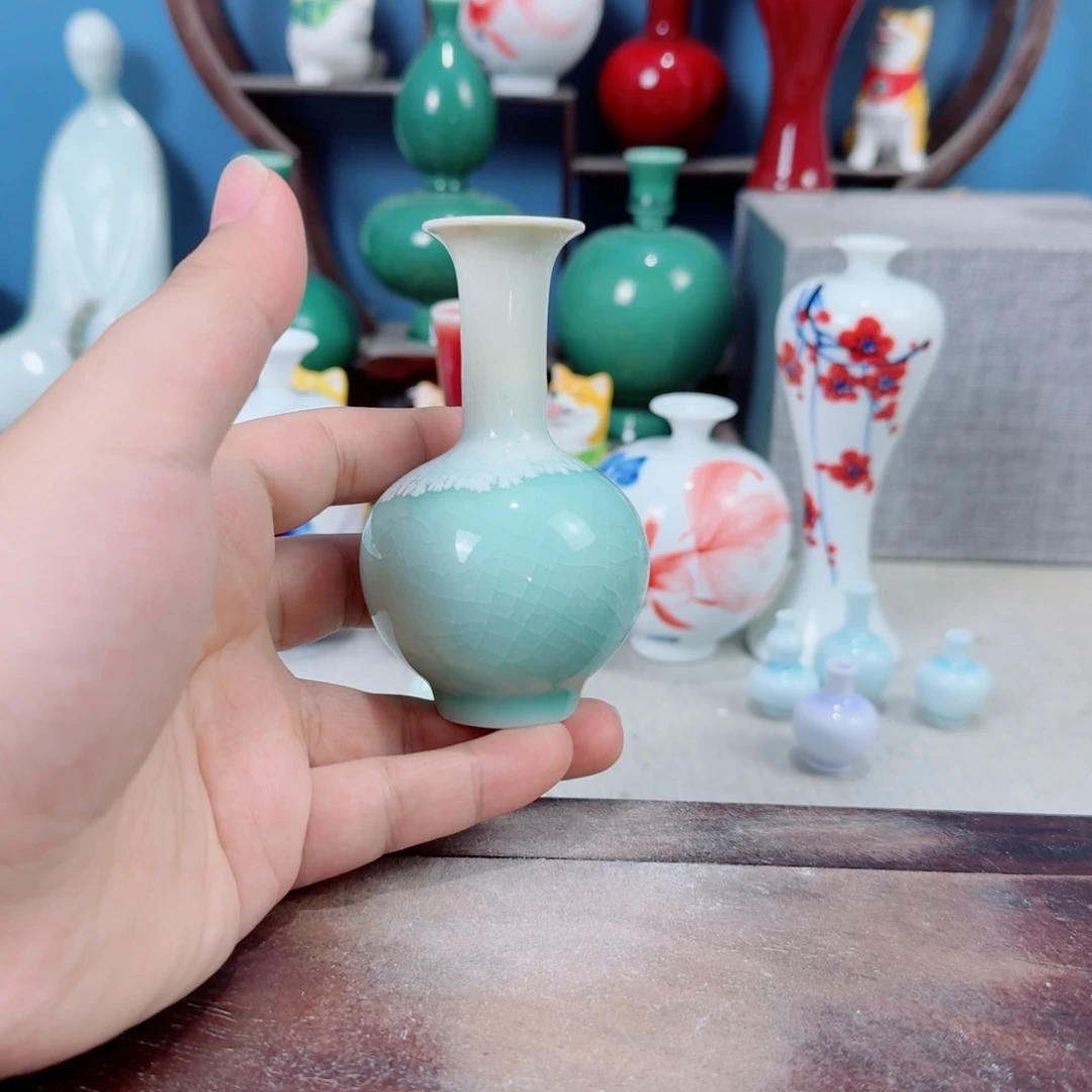 陶瓷手工小花器摆件