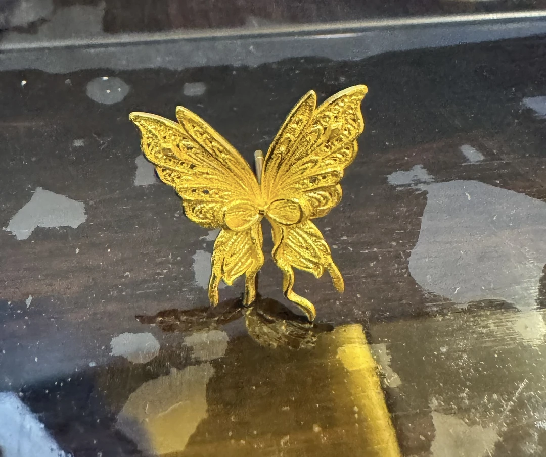 凤喆蝴蝶耳钉50188足金999