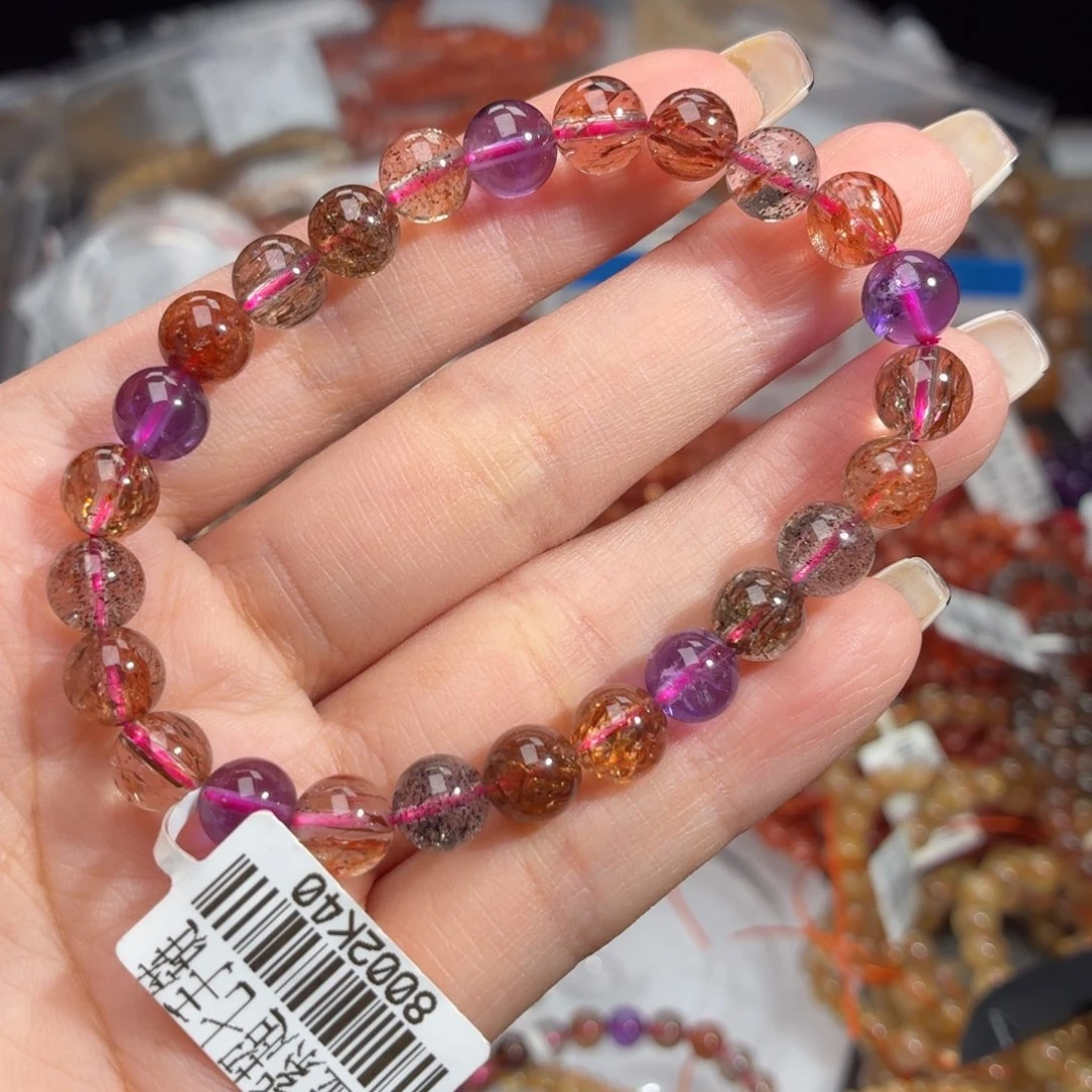 手链未镶嵌水晶黑金紫超卡7.8