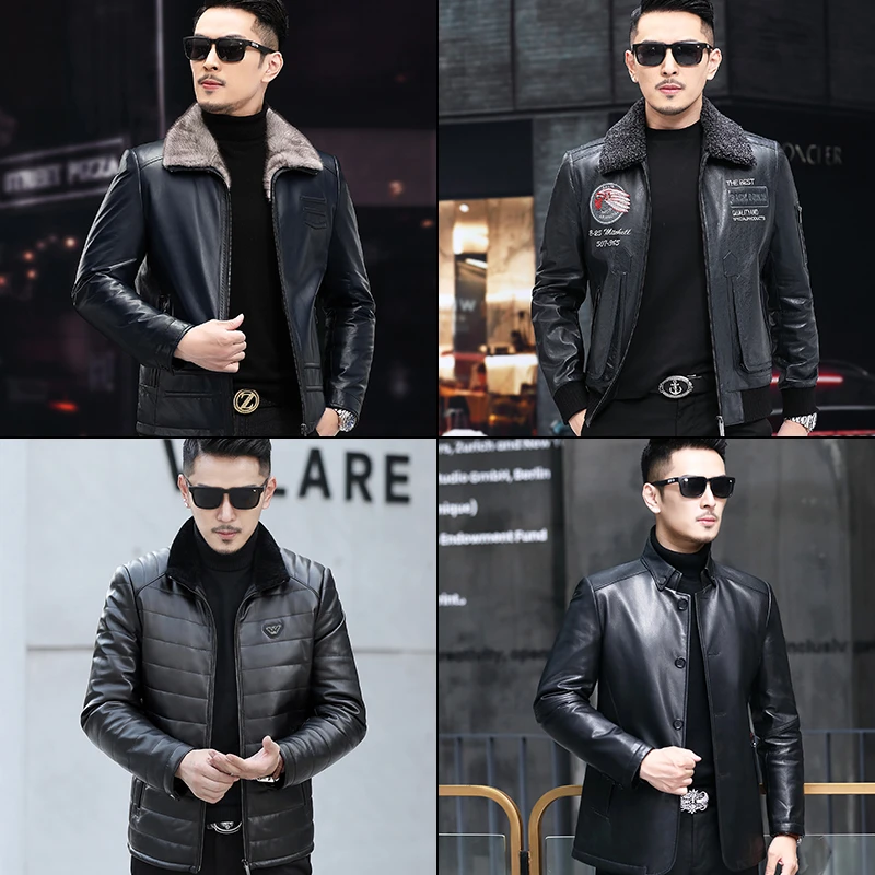 反季大福利海宁真皮皮衣男品牌工厂撤柜孤品样衣时尚休闲男士外套