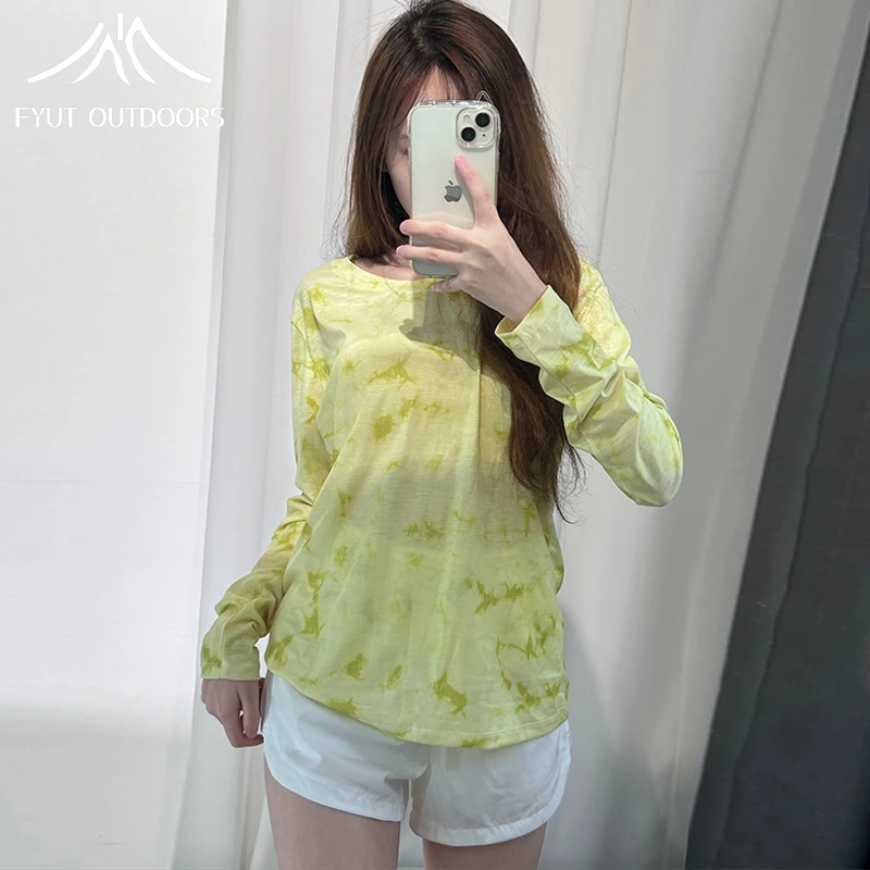 FYUT户外速干衣女防晒吸汗跑步长袖春夏薄款登山徒步健身运动套装