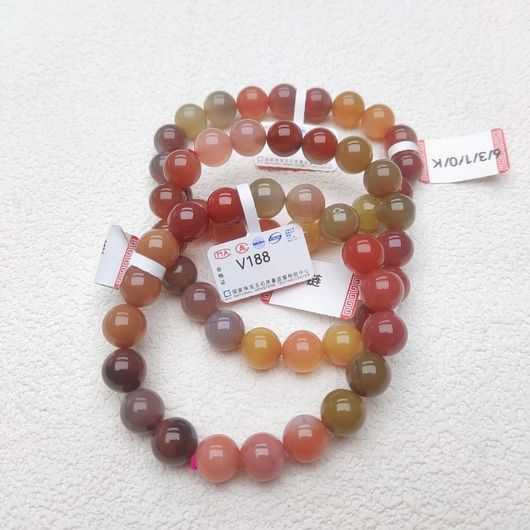 【阿波严选】天然盐源玛瑙手链-V188-多样性发一