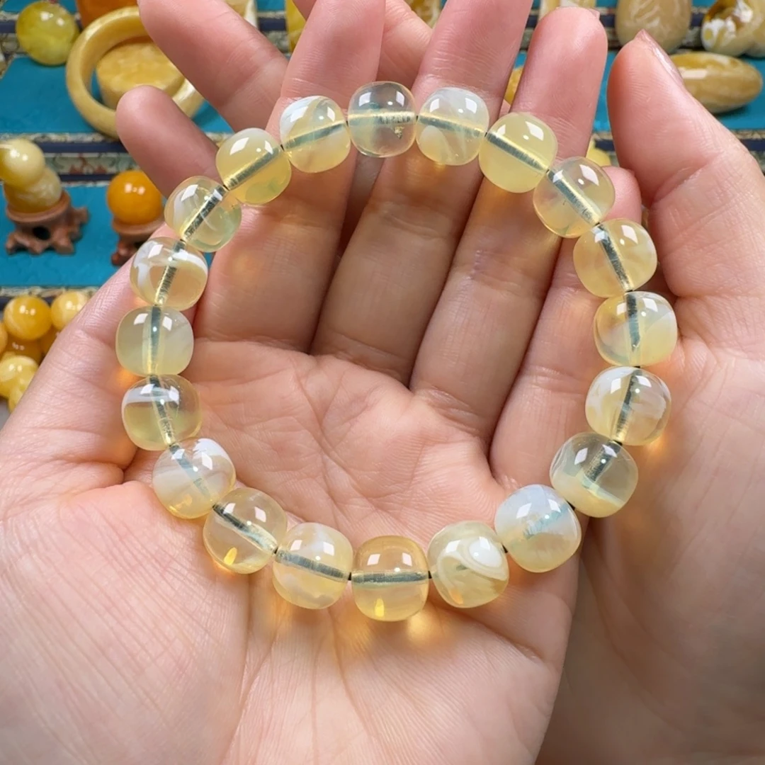 琥珀未镶嵌手链同料