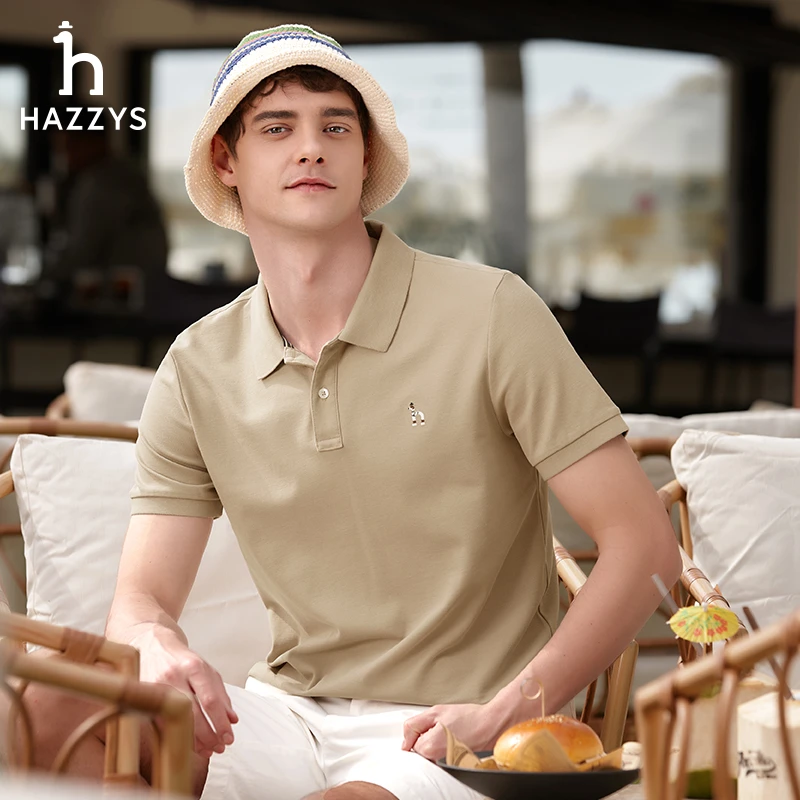 【3A级抗菌】Hazzys哈吉斯男士夏季POLO衫时尚休闲t恤翻领短袖T恤