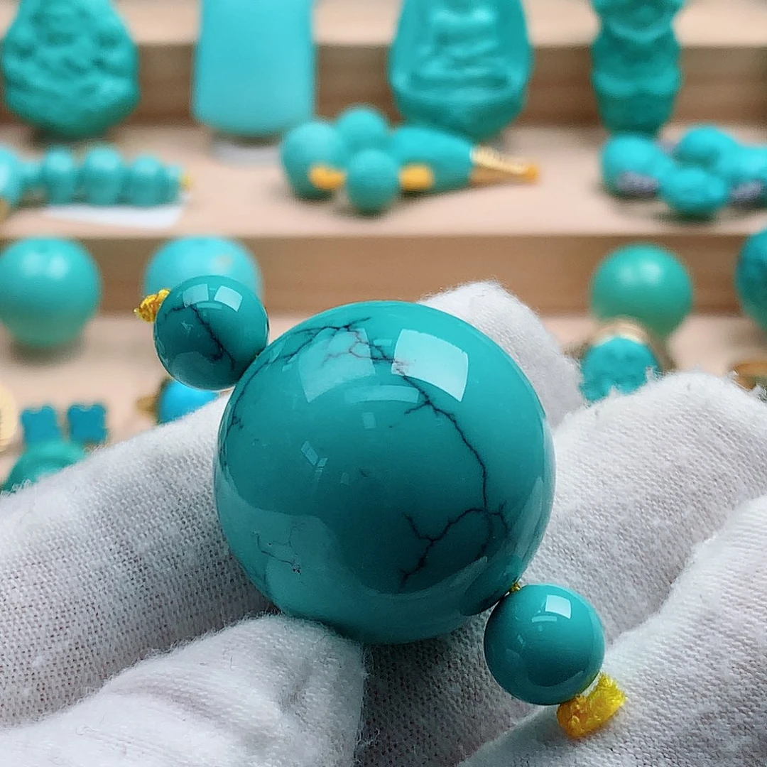 绿松石未镶嵌圆珠