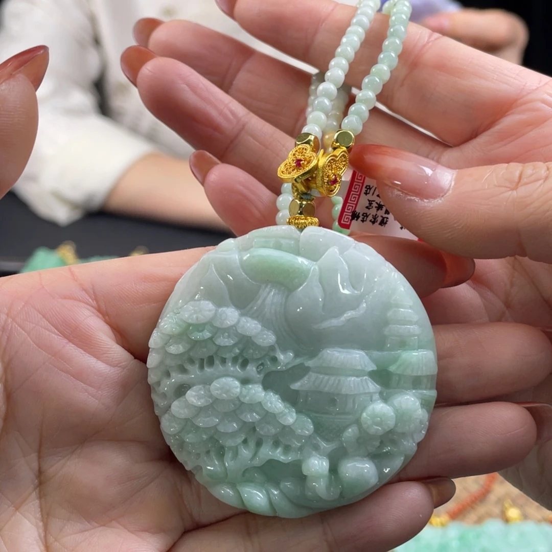 翡翠未镶嵌颈饰代编织