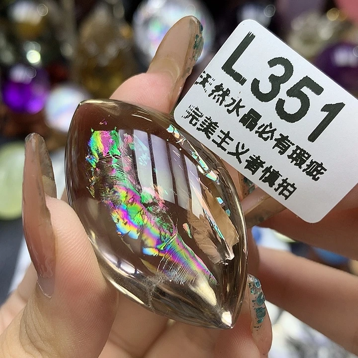 水晶未镶嵌珠宝半成品吊坠