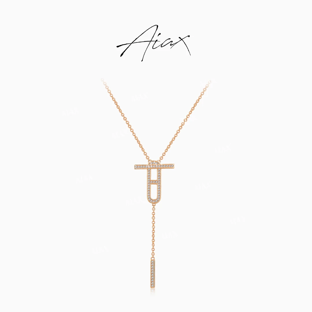 AIAX 流光风 【秋上新】时尚经典百搭猪鼻子项链TSJ9571