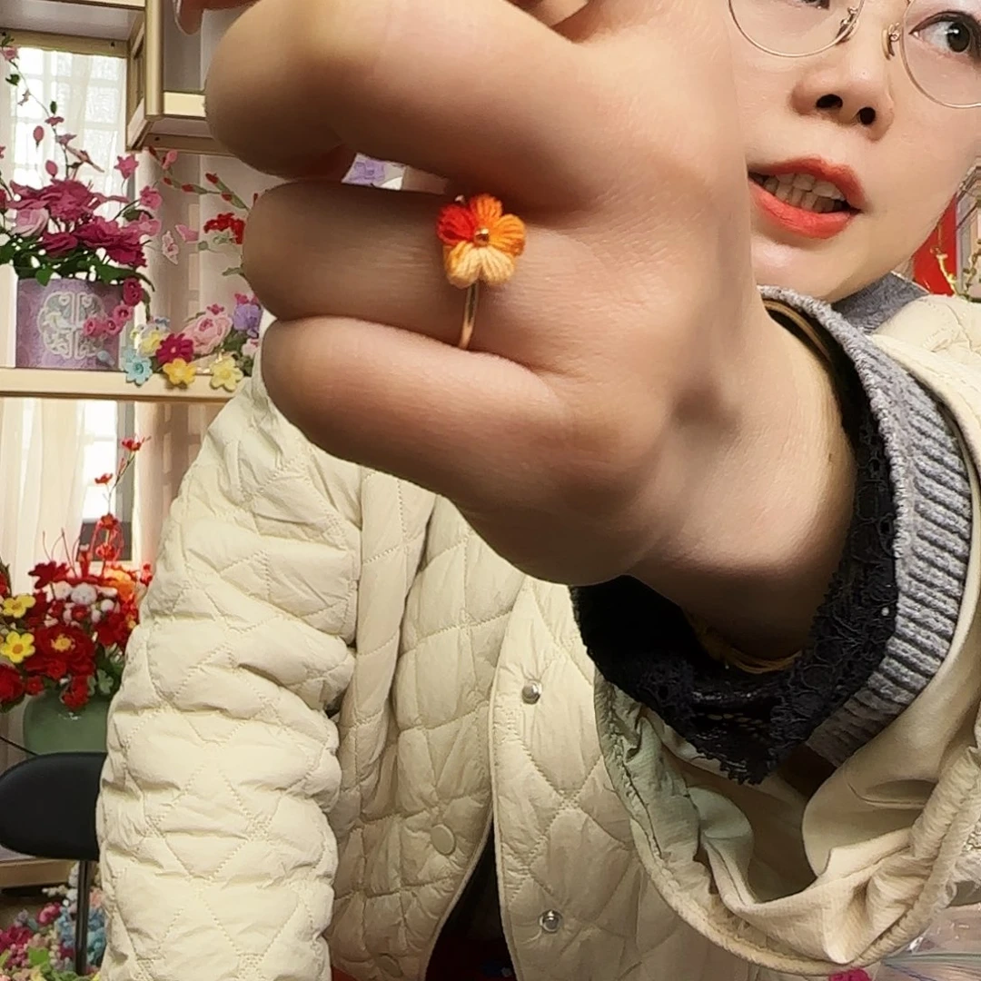 手工钩织设计戒指