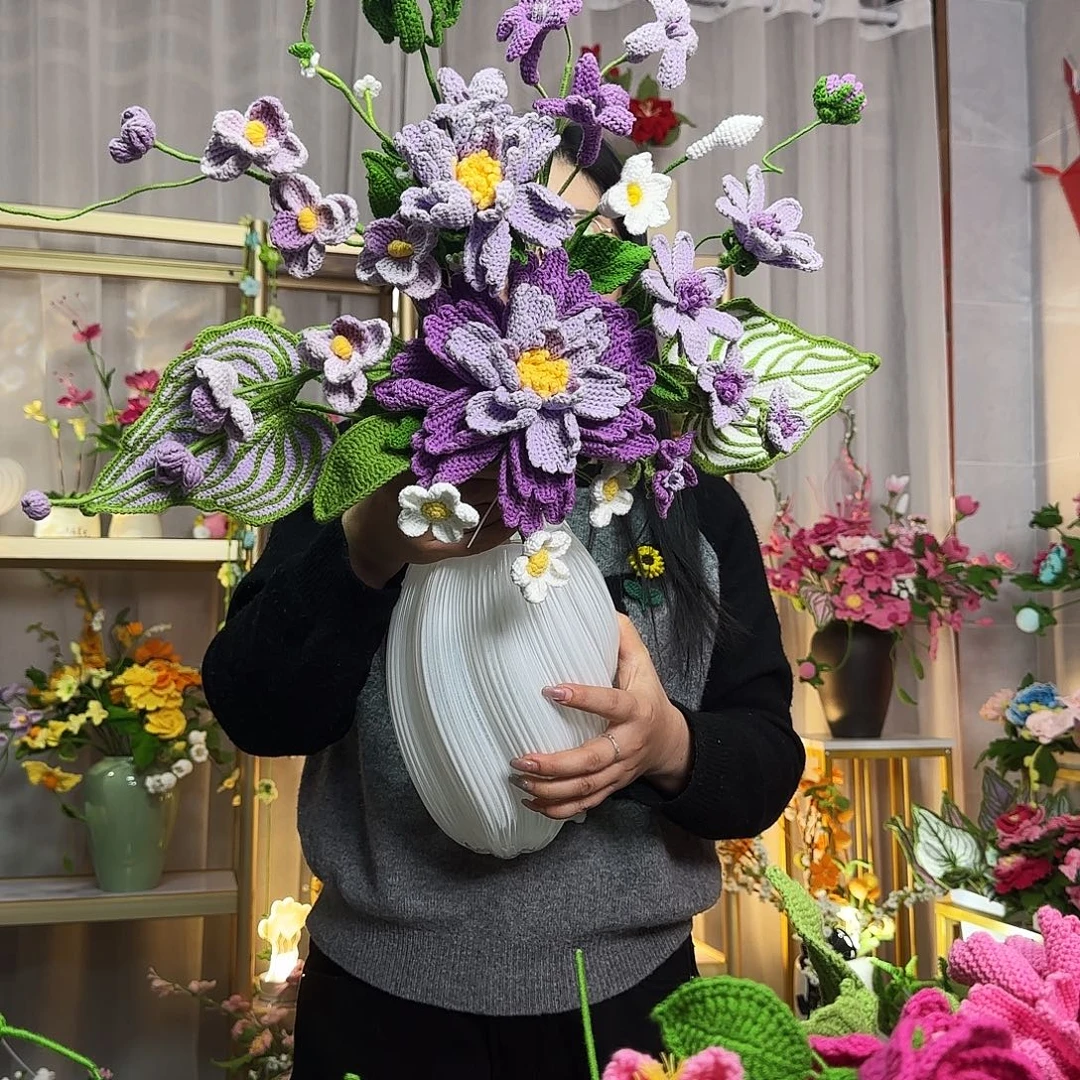 纯手工钩织钩织花束