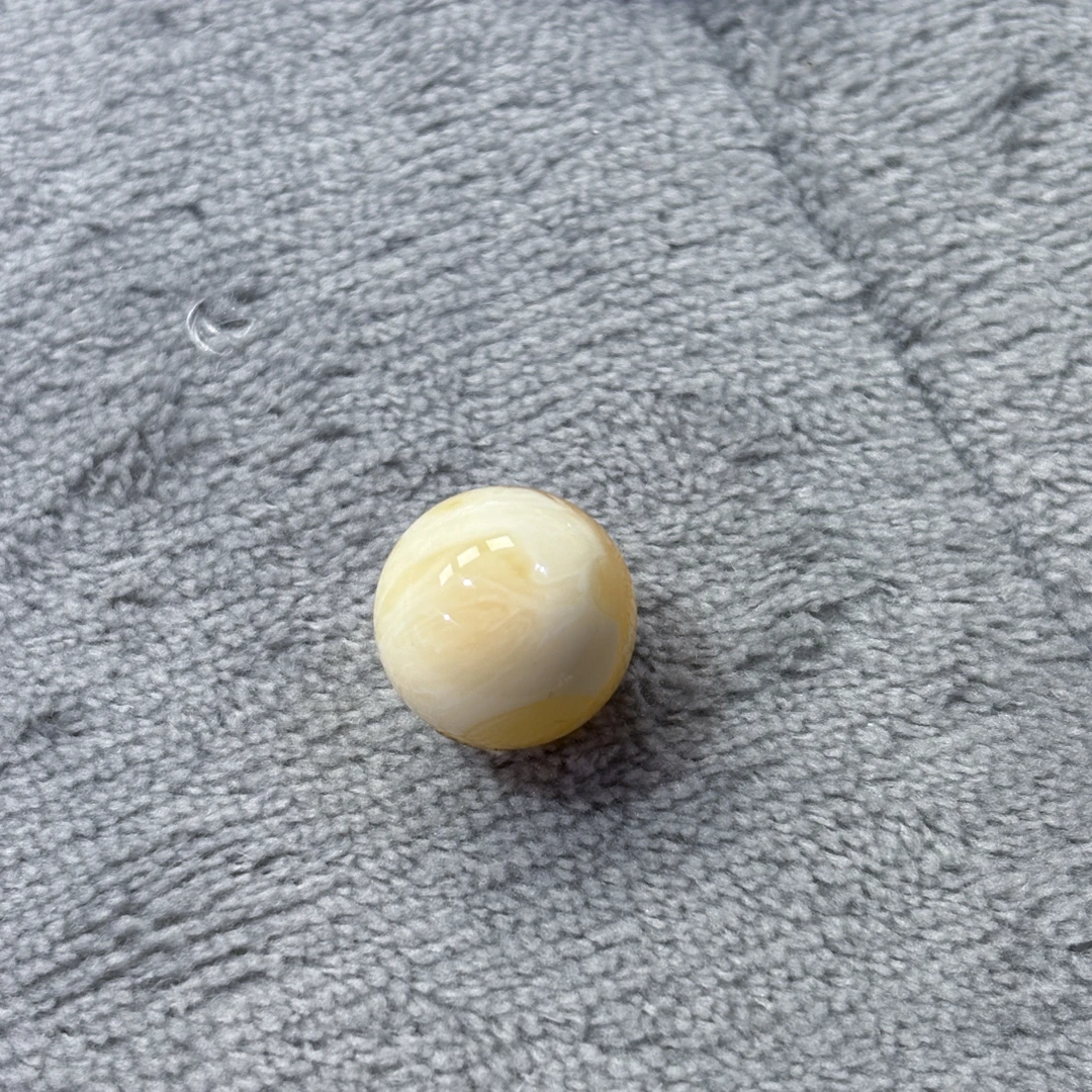 14.4mm金橘溶洞天然琥珀圆珠