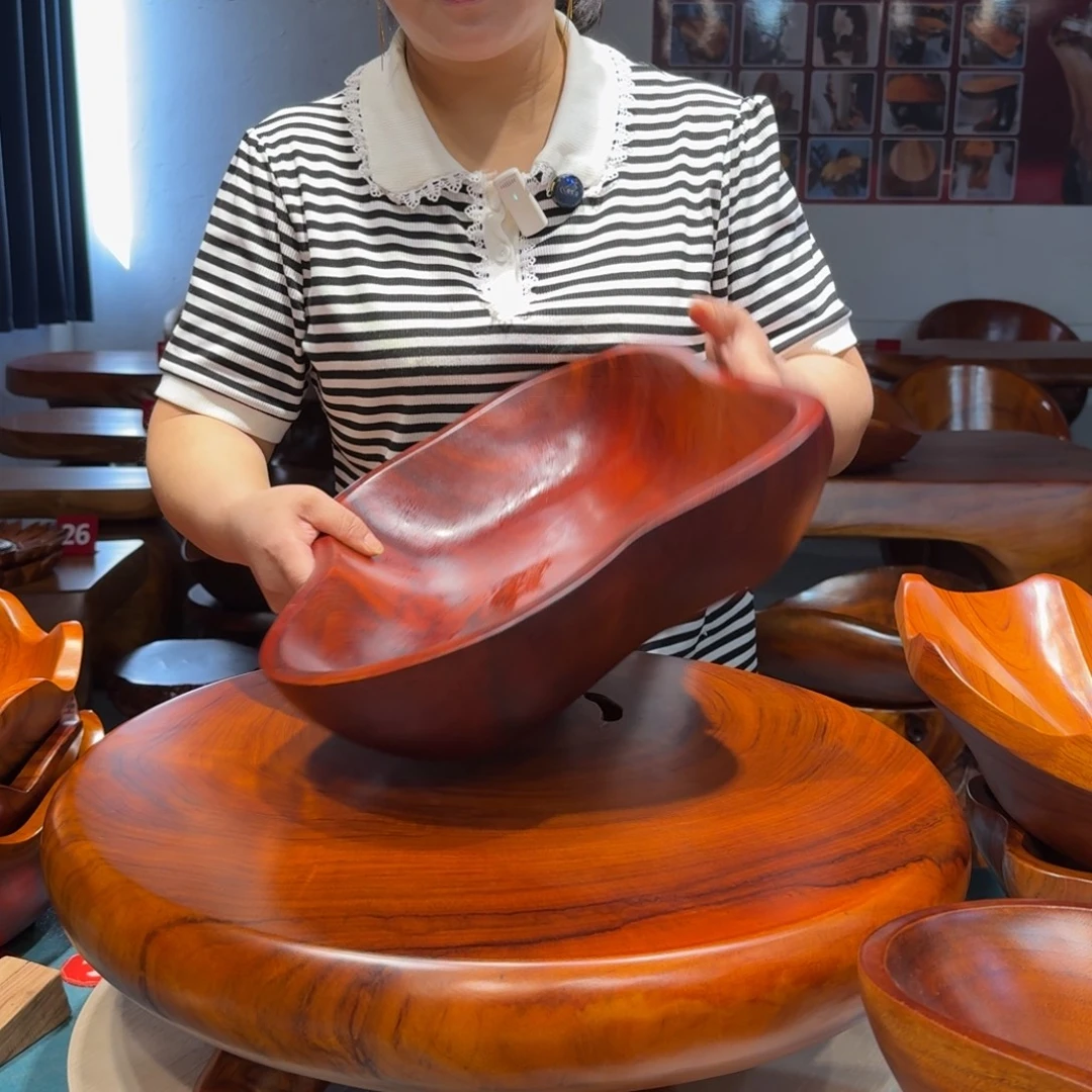 木香樟实木果盘35*34.5*8