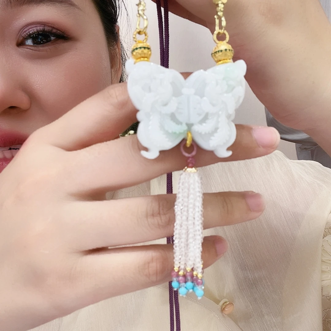 翡翠合金吊坠(赠链)国风