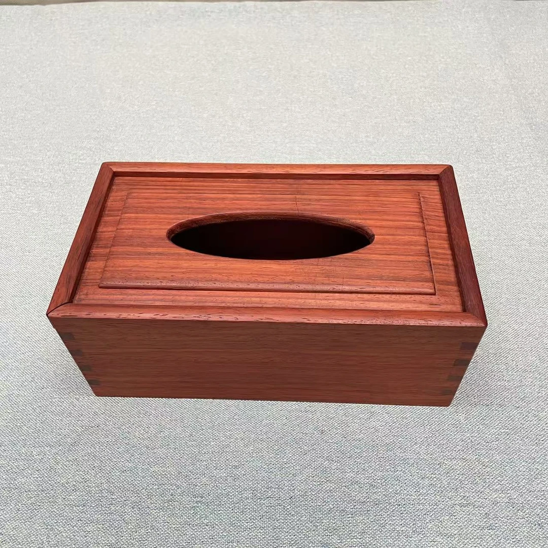 红花梨纸巾盒22*11*9瑕疵处理