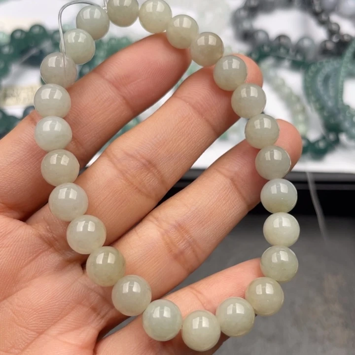 翡翠未镶嵌手链散珠多样性发自选25个