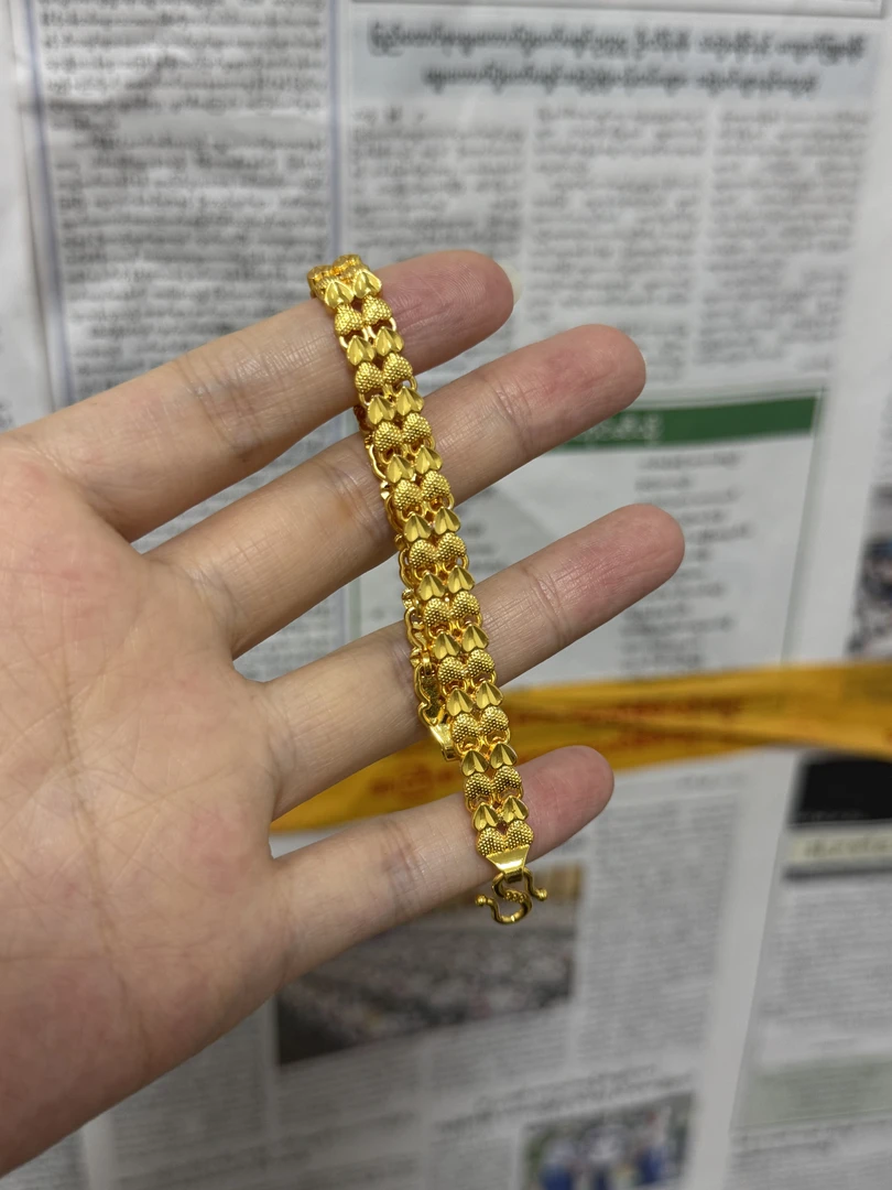 R223-精品双排心心手链手工工艺品