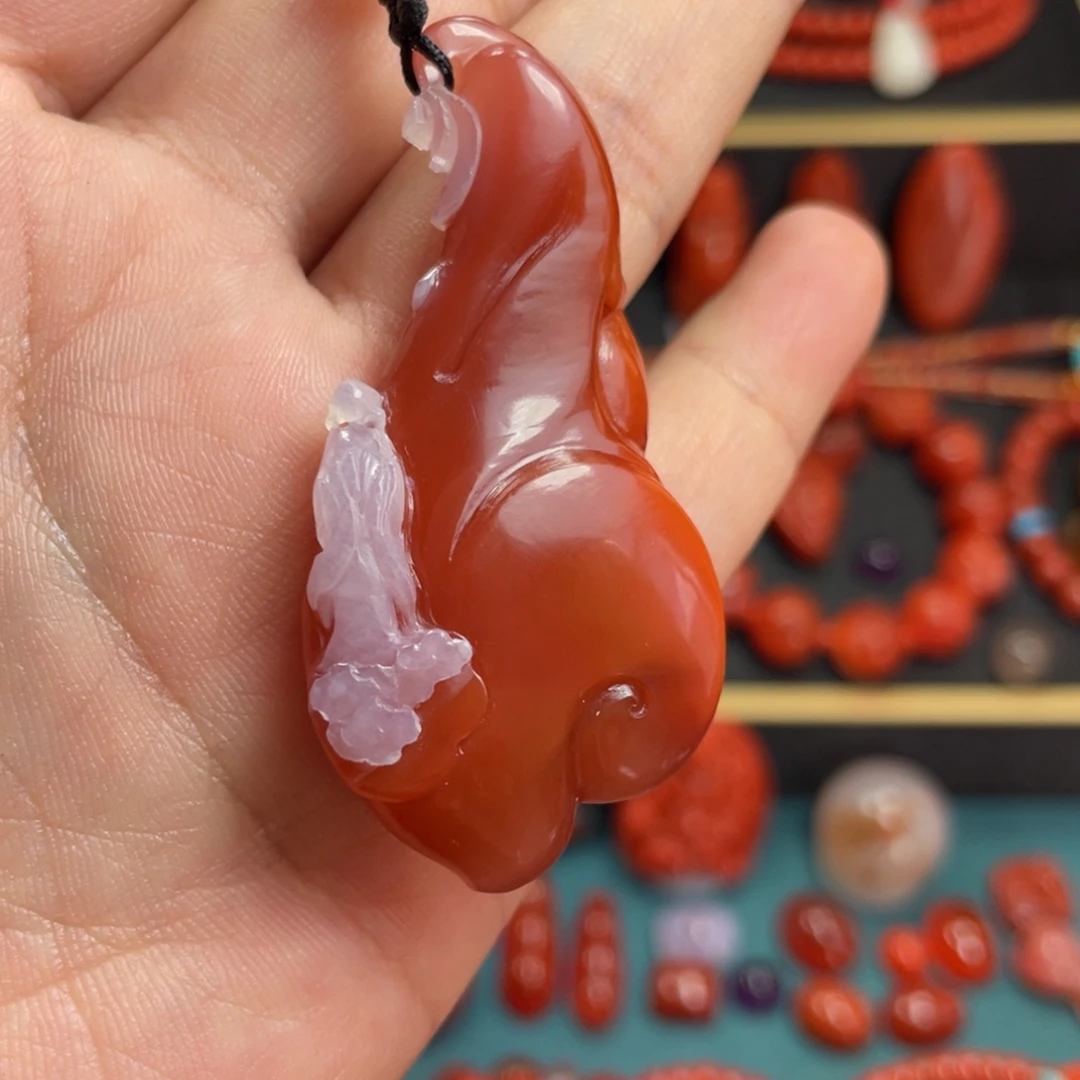 南红玛瑙未镶嵌挂件挂件