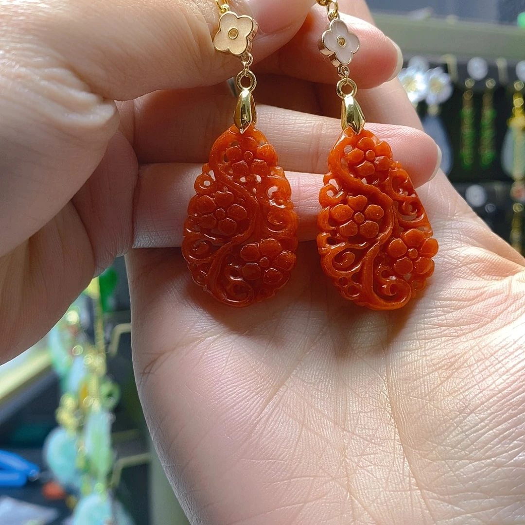 未镶嵌翡翠耳饰翡翠