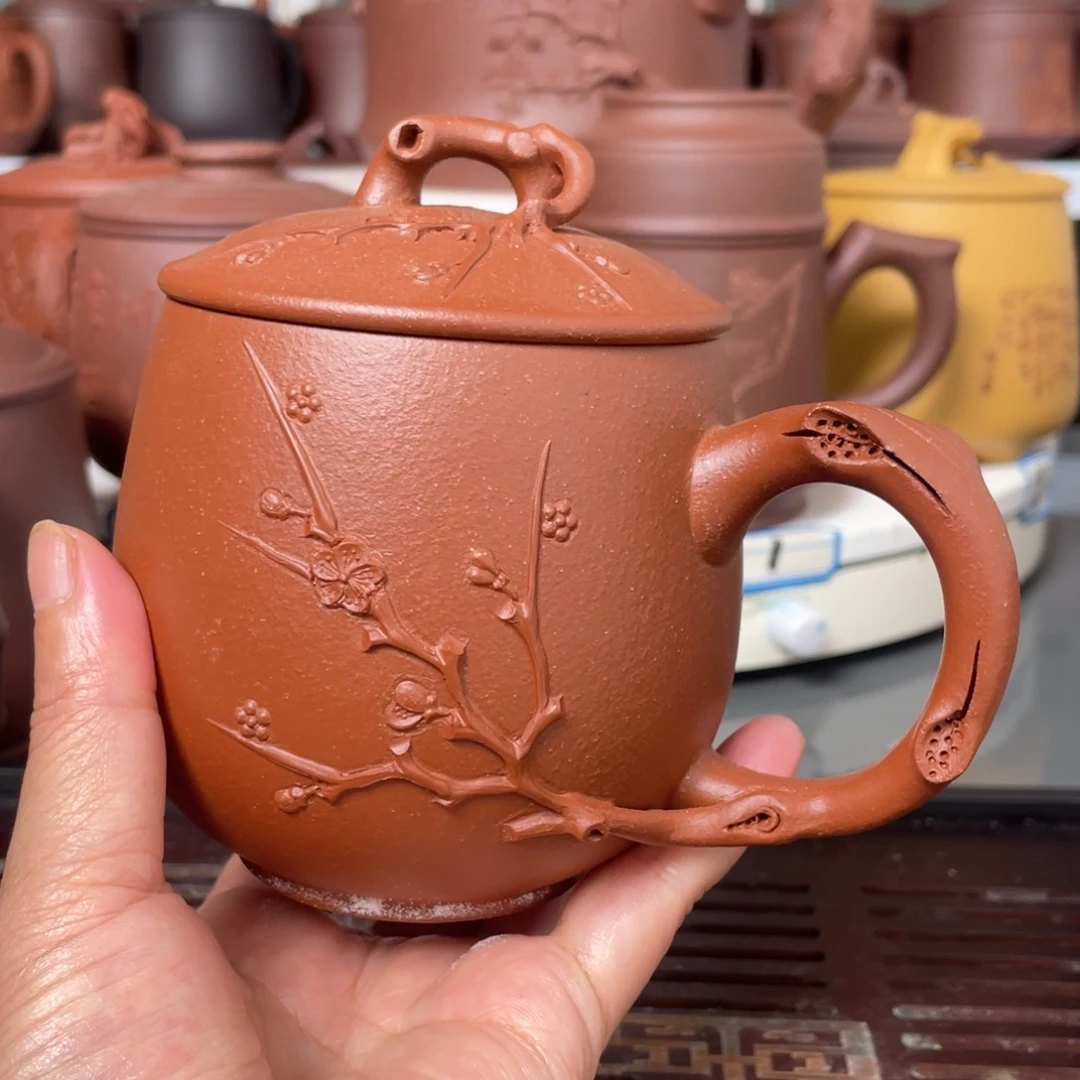 茶杯紫砂降波梅花杯