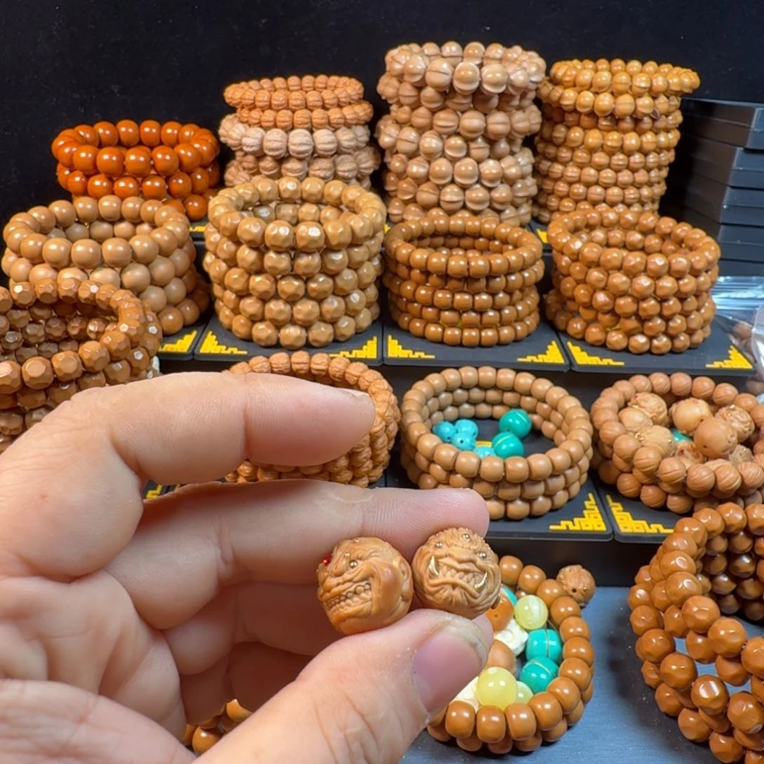 猴头核桃手串镶嵌恶僧