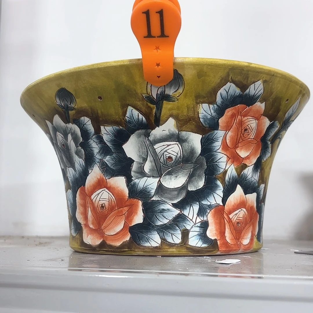 紫砂花盆手工花盆默认微瑕26/14