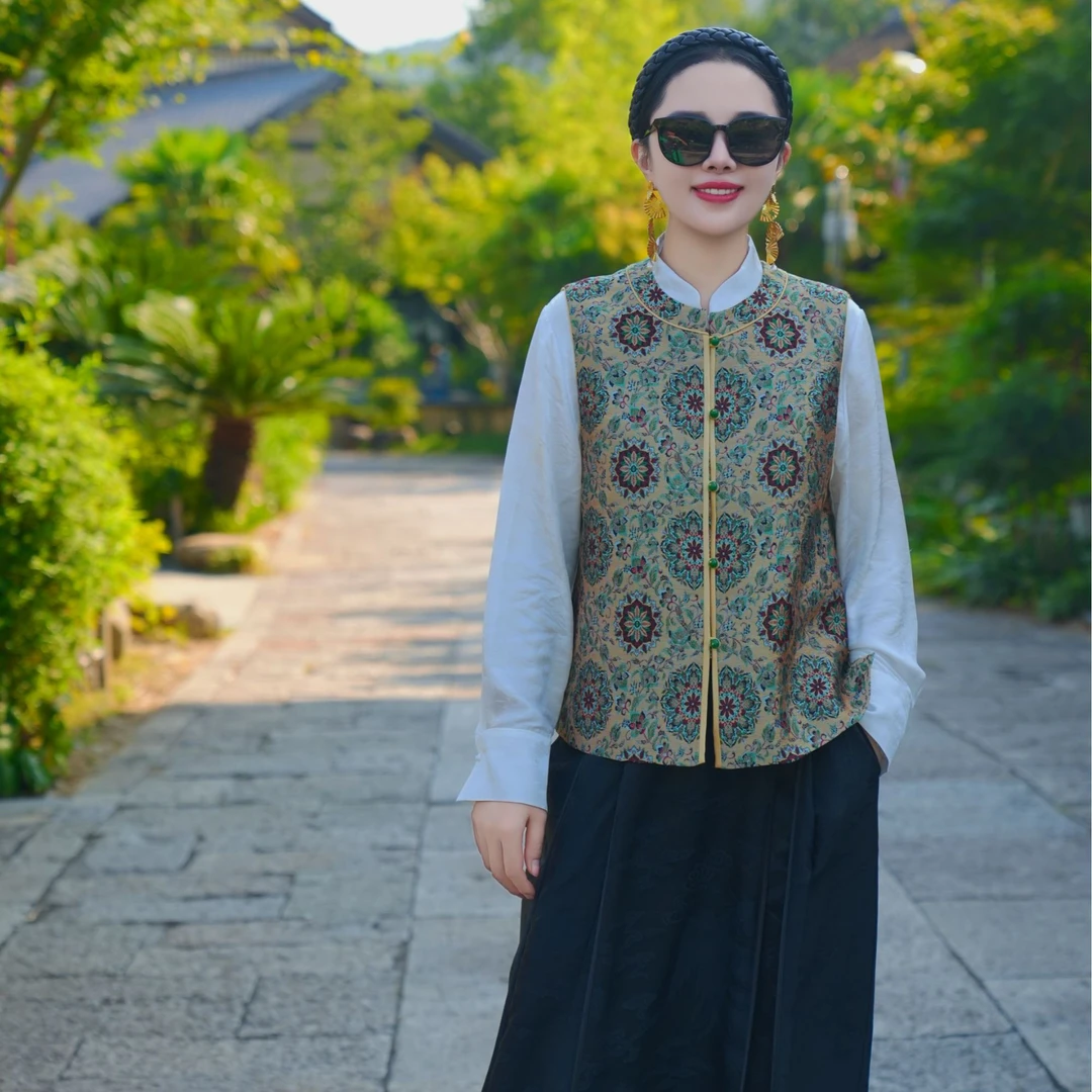 承国风高定【唐锦】马甲宝相花AH32MJ147