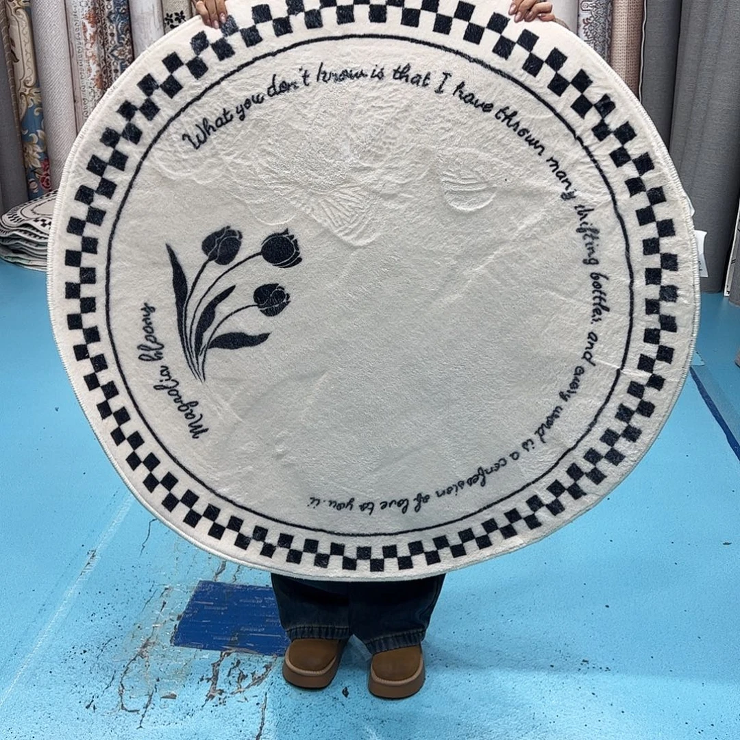 混纺棉布底仿羊绒直径一米二圆微瑕特价正负1-3误差