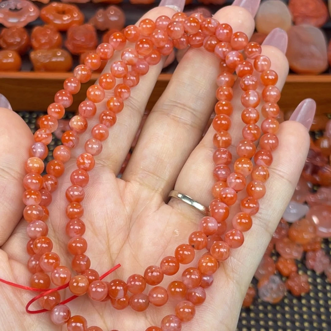 未镶嵌南红玛瑙珠宝半成品多圈5mm+