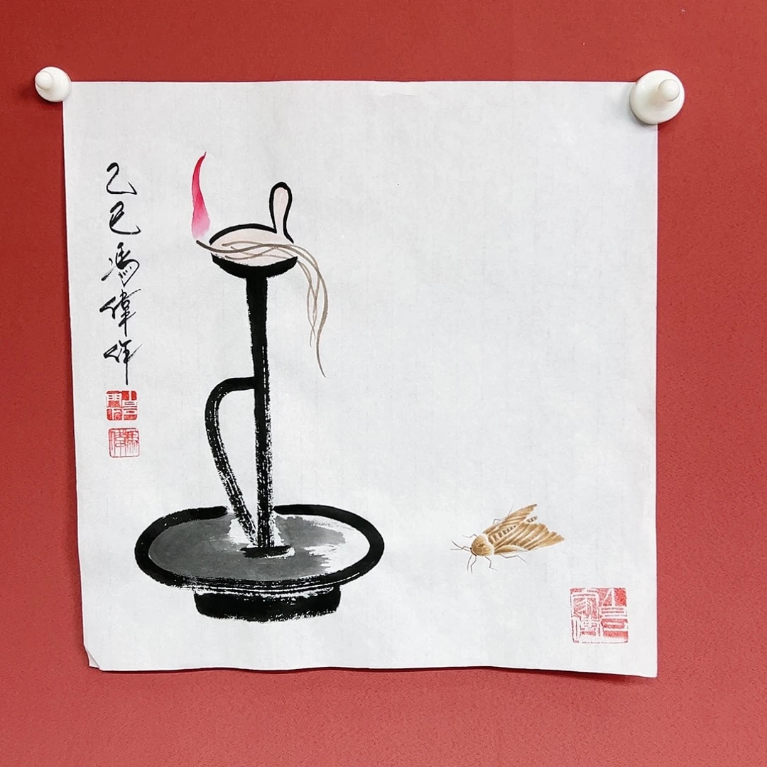 国画冯伟老师亲笔手绘国画作品慧