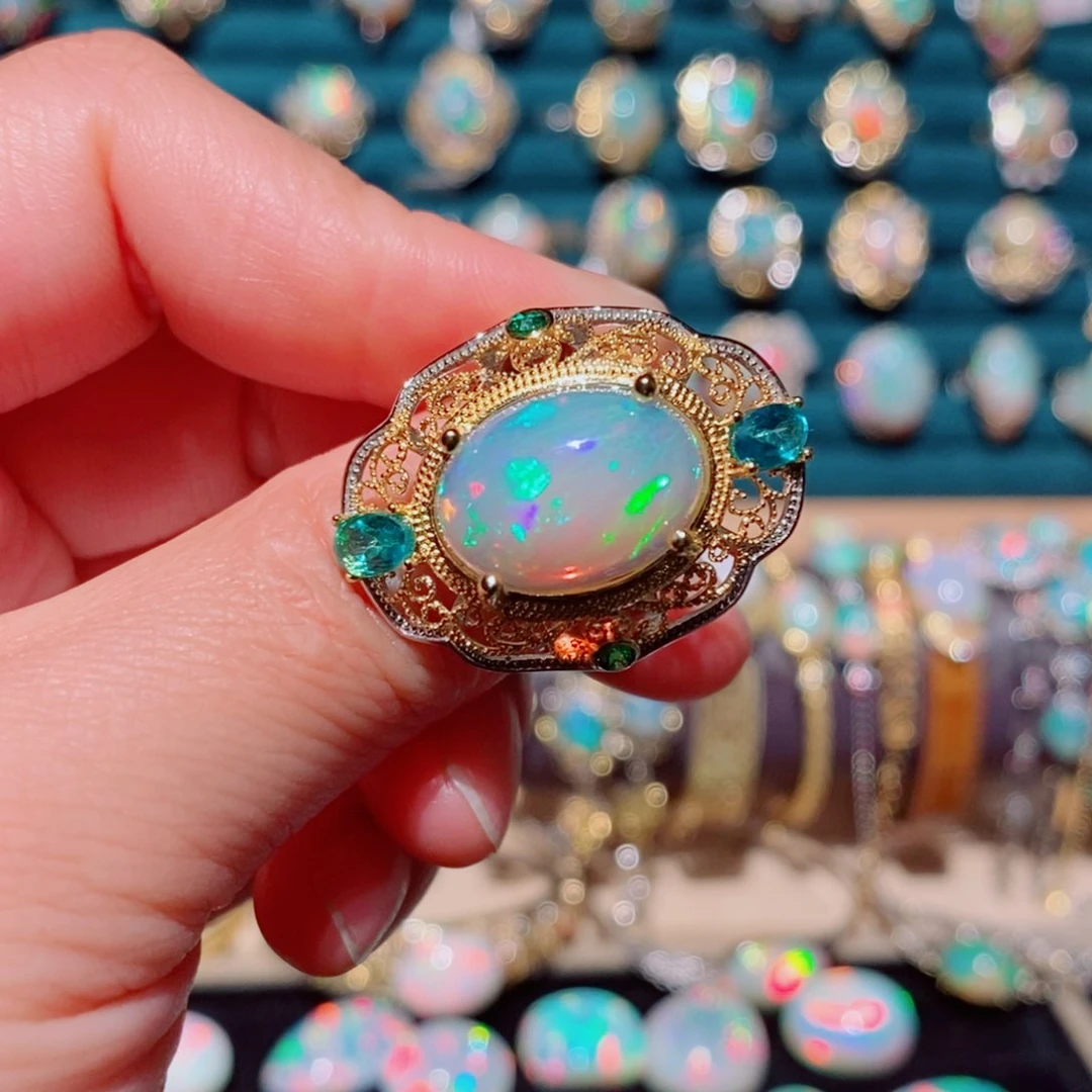 欧泊欧泊戒指银S925镶嵌